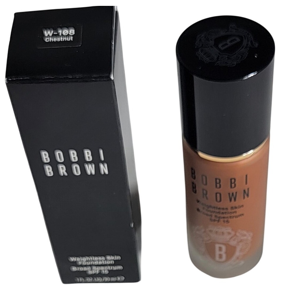 Bobbi Brown Weightless Skin Foundation SPF 15 W-108 Chestnut 1oz New in Box